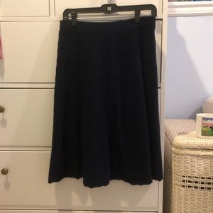 VINTAGE cashmere & wool blend navy skirt - Medium